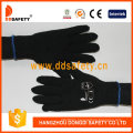 7 Gauge Black Yarn Polyester Cotton Labor Knitted Gloves